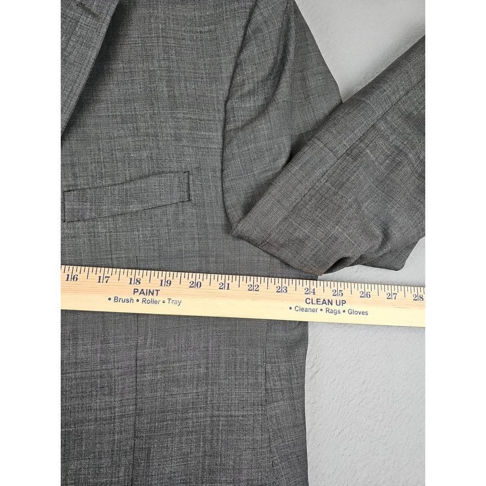 Lauren Ralph Lauren Blazer Black Label Men's 48R Gray 100% Wool Suit Jacket Coat - Picture 3 of 7